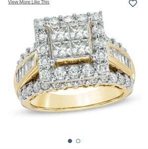 3 CT. T.W. Quad Princess-Cut Diamond Frame Ring in 14K Gold